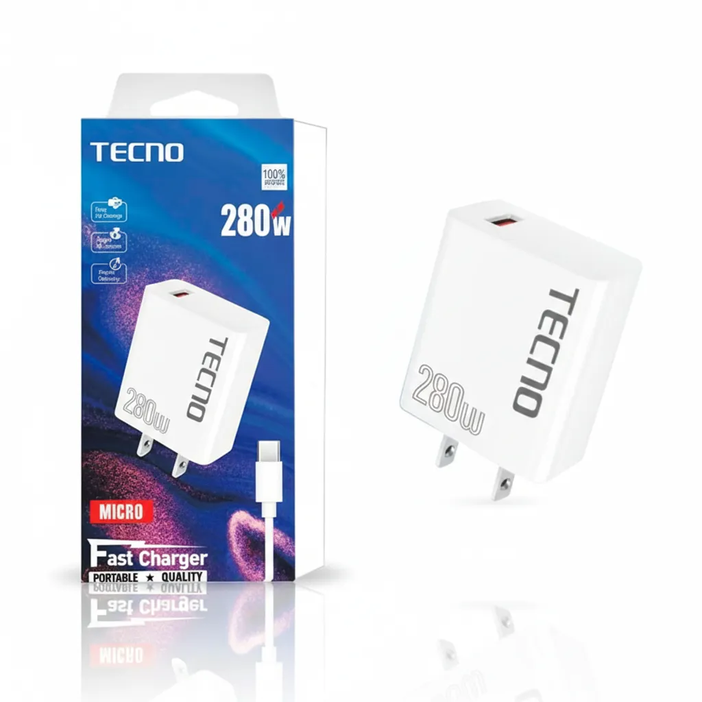 [CAR-70] VN CARGADOR TECNO 280W TIPO MICRO GR
