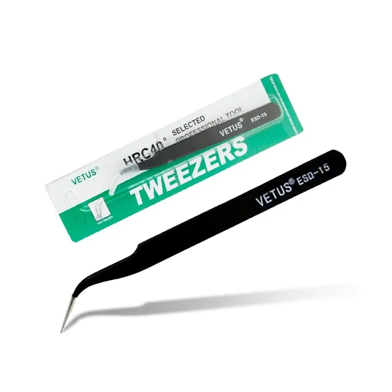 [ELE-28] VN PINZA ANTIESTATICA CURVA