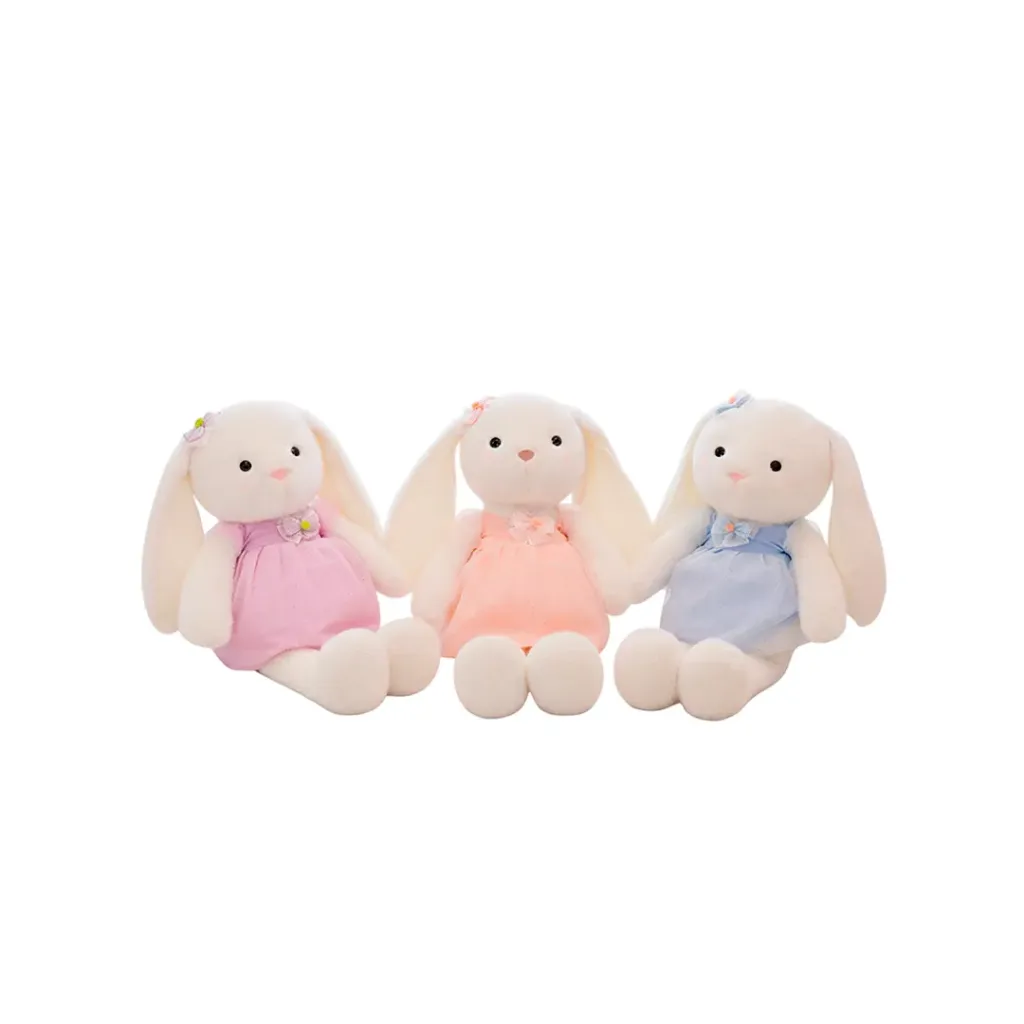 [0-117] PELUCHE DE CONEJA PATAS LARGAS 8 PULGADAS