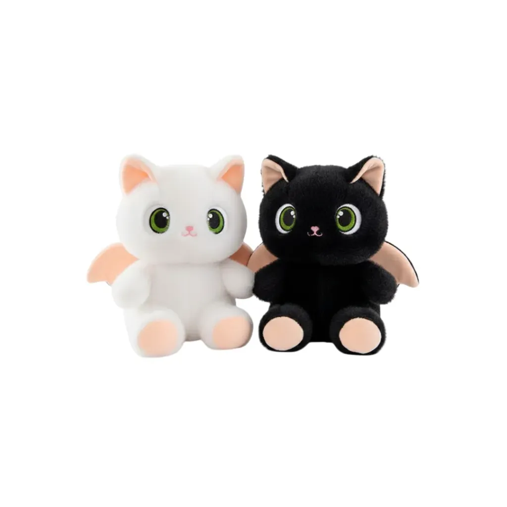 [0-130] VN PELUCHE GATO CON ALAS 8 PULGADAS