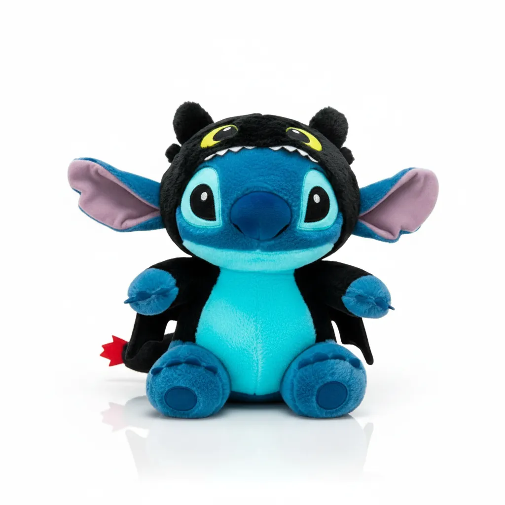 [0961-16] PELUCHE STITCH CON PIJAMA DE CHIMUELO 40CM