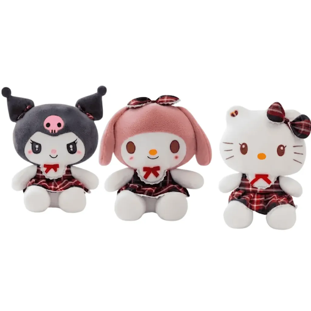 [KMK-CUT-V218] VN PELUCHE KUROMI A CUADROS 30CM