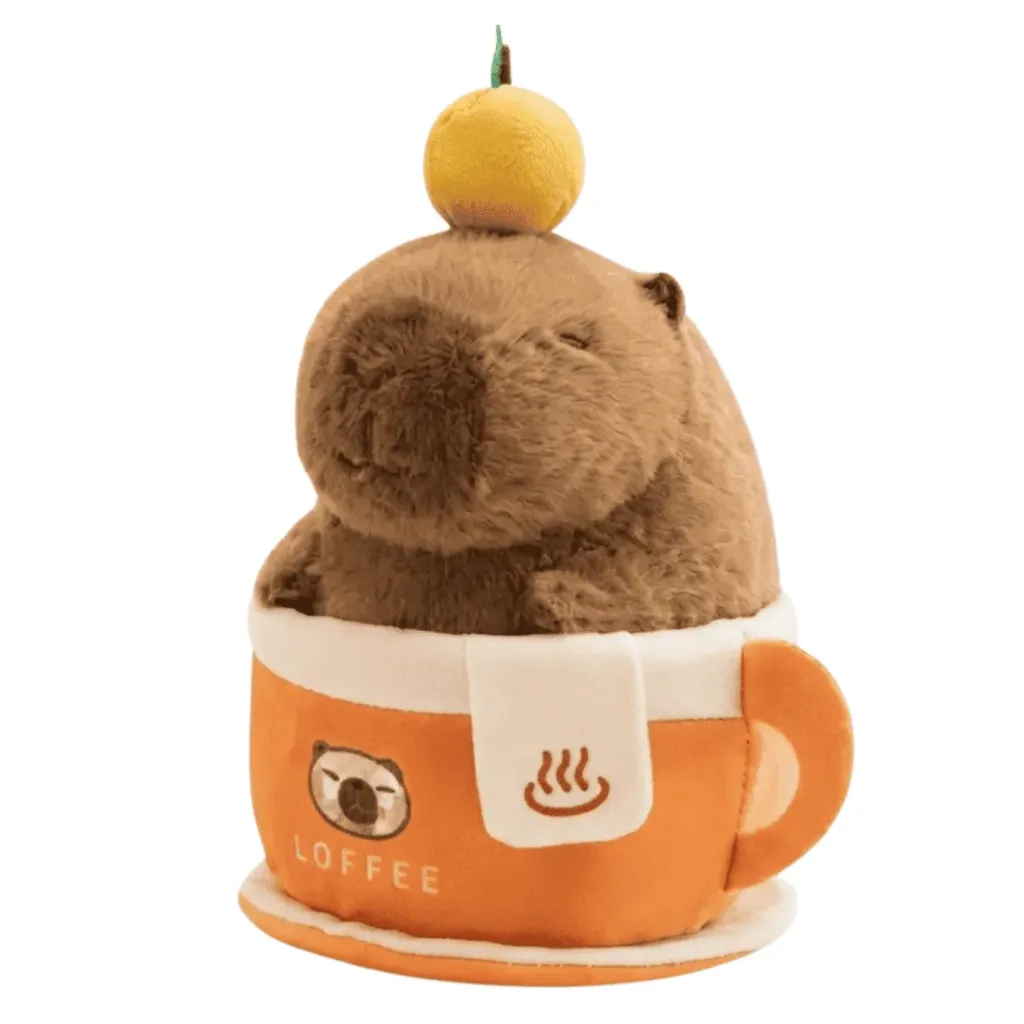 [P-0934-18] VN PELUCHE DE CAPIBARA EN TAZA 45CM