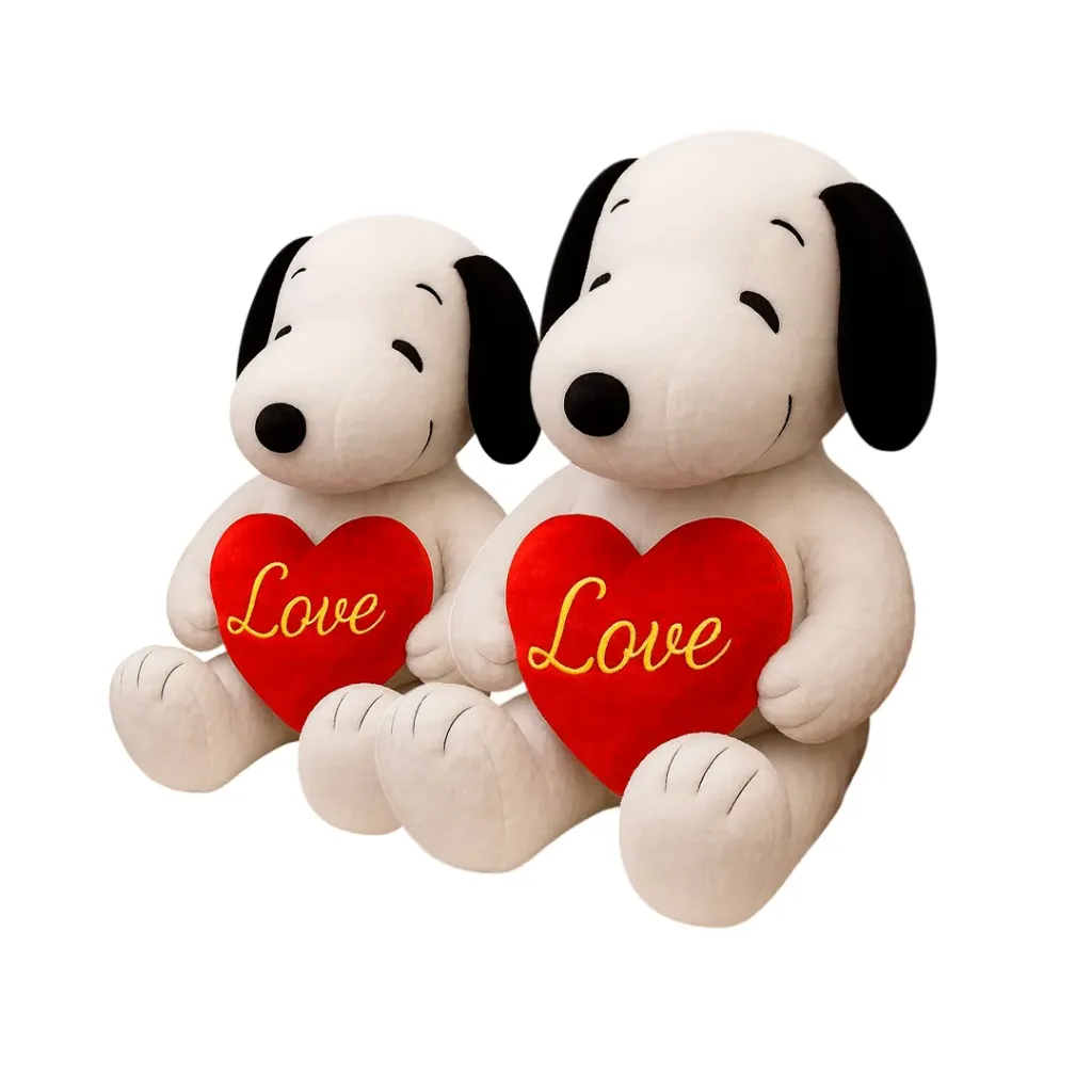 [P0934-2] PELUCHE DE SNOOPY CON CORAZON 90CM