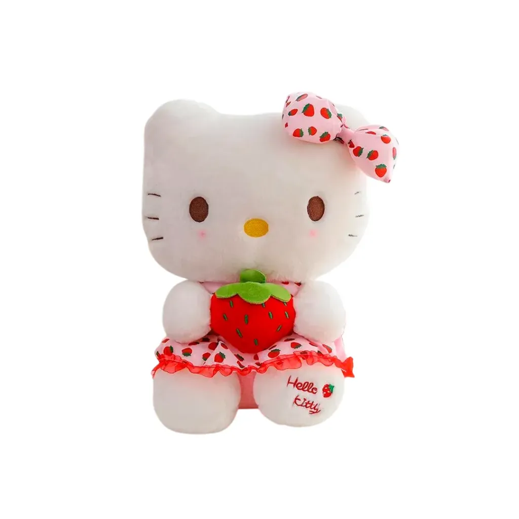 [P0934-8] PELUCHE DE HELLO KITTY CON FRESA 45CM
